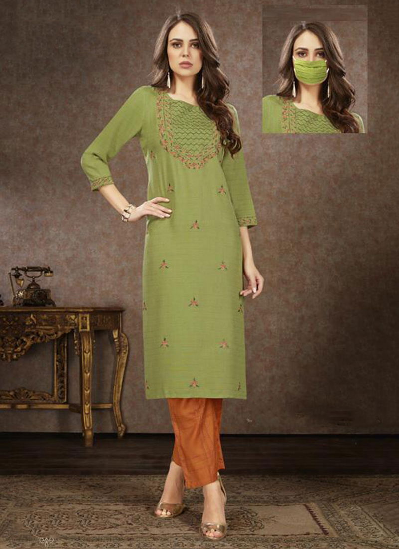 Maanaa Vol 8 Cotton Silk With Embroidery Work Kurti With Bottom Classy Look Collection 825-830